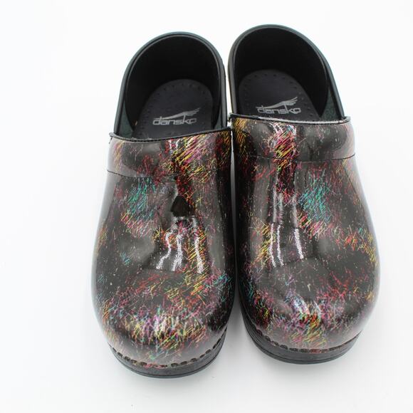 Dansko Professional Clogs 36 Women 5.5 Black Patent Leather Comfort Work Shoes - Picture 3 of 11